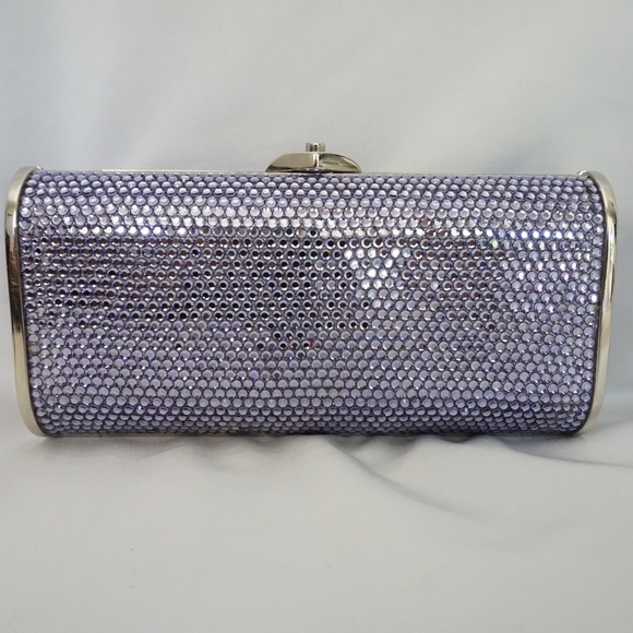 Judith Leiber Blue Crystal Embellished Minaudière - Picture 9 of 12